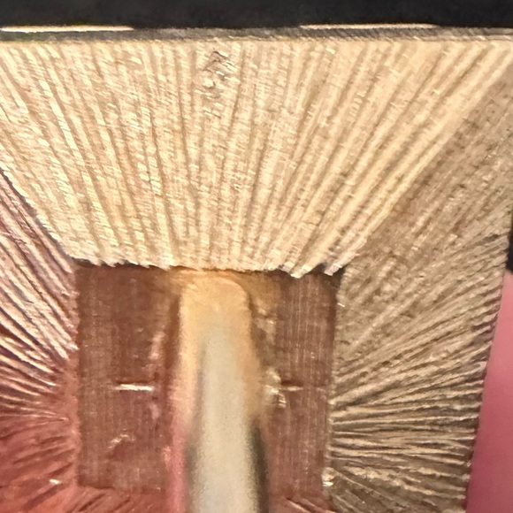 Vintage Swank gold tone with large Aurora Borealis stone cufflinks c1960’s - Picture 8 of 9